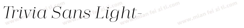 Trivia Sans Light字体转换